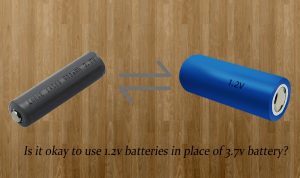 可以使用1.2伏電池，每3.7伏電池一次